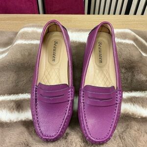 New BEAUSEEN Women's Purple Loafers, Sz 8